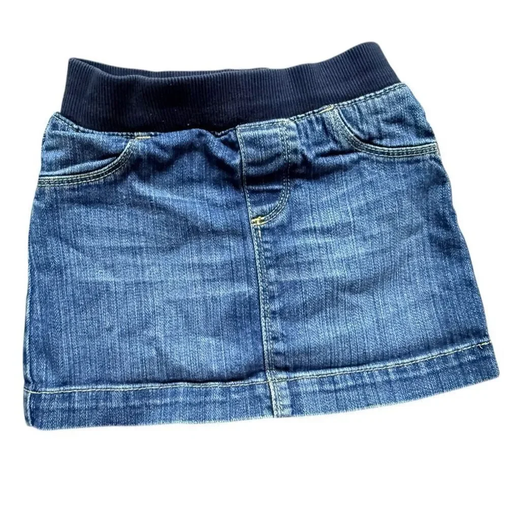 Toddler Girls Old Navy Rib Denim 2013 Jean Skirt Skort - Sz 4T